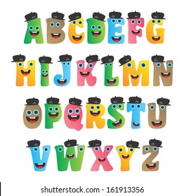 cute alphabet monster set