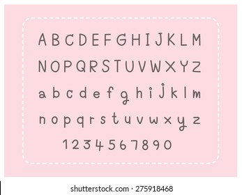Alfabeto y números personalizados