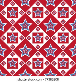 cute american colored stars pattern