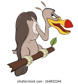 Cute American condor vector illustration. Cartoon