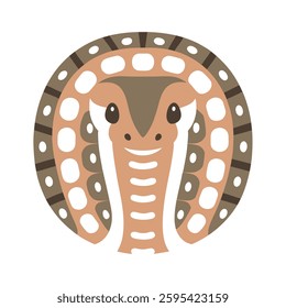 Cute Anaconda Snake Cartoon Vector Illustration