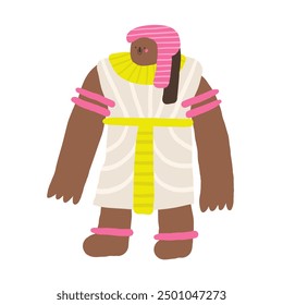 Linda composición del antiguo Egipto, postal con divertido dibujado a mano doodle mujer princesa egipcia, persona real femenina. Vieja civilización, impresión de la camiseta de la naturaleza del desierto, cubierta, Plantilla, Anuncio, impresión del cartel