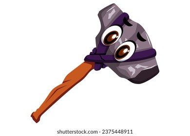 Cute Ancient Tool Character Design Illustration