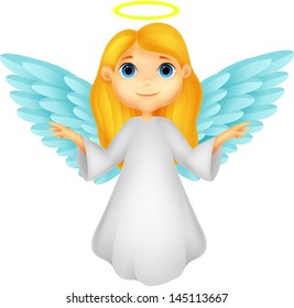 Cute Angel Cartoon Stock Vector (Royalty Free) 145113667