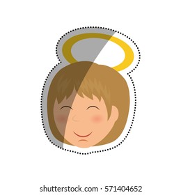 Cute angel cartoon icon vector illustration graphic design