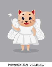 Cute Angel Cat With Wings 