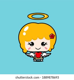 diseño de un personaje de ángel lindo