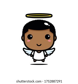 Cute angel character vector design