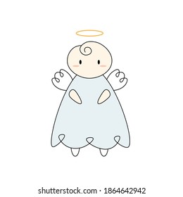 Cute angel character vector illustration