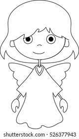 Cute angel coloring
