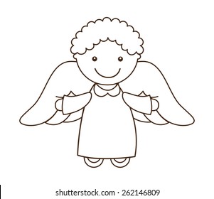 cute angel design, vector illustration eps10 graphic 