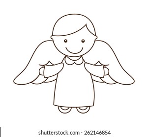 cute angel design, vector illustration eps10 graphic 