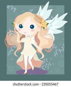 Cute angel girl
