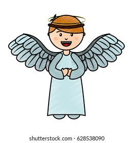 cute angel manger character