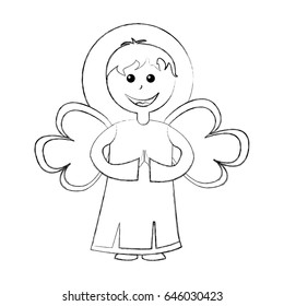 cute angel manger character