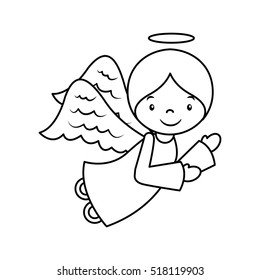 cute angel manger character vector illustration design