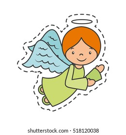 cute angel manger character vector illustration design