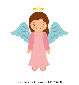 cute angel manger character vector illustration design