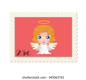 Cute angel stamp