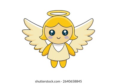 Cute Angel Vector art with White Background