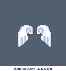 cute angel wing in pixel style