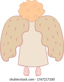 cute angel with wings, vector illustration