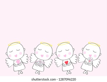 cute angel  for your design cartoon vector eps.10