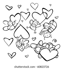 Cute angels for your design