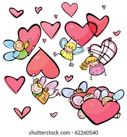 Cute angels for your design