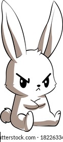 Cute angru bunny vector