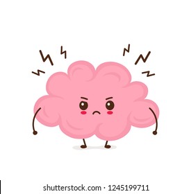 Sad Suffering Sick Cute Brain Character Stock Illustration 1788399605 ...