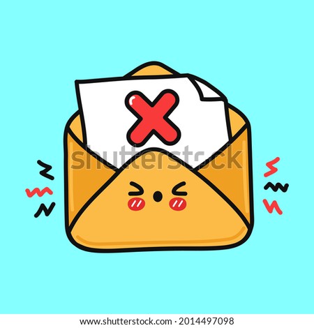 Cute angry letter character. Vector hand drawn cartoon kawaii character illustration icon. Isolated on blue background. Ltter character concept
