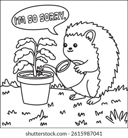 Cute Animal Activities Coloring Pages For All Ages. Animal Coloring Page.
