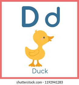 Flashcard Letter D Is For Duck Illustration Royalty Free Cliparts