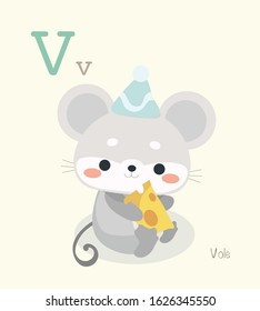 Cute Animal Alphabet Series A-Z for kids education. 
