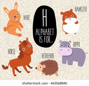 Cute Woodland Forest Animals Vector Illustration Stock Vector (Royalty ...