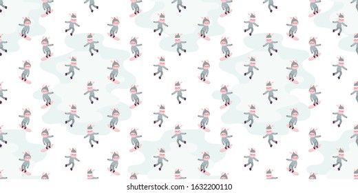 cute animal background seamless pattern for new born baby pattern