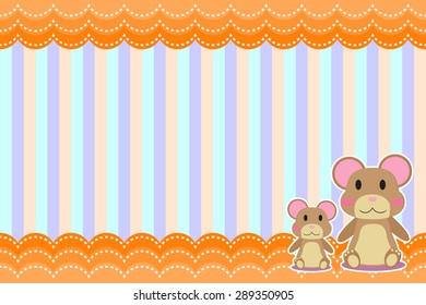 cute animal background vector illustration