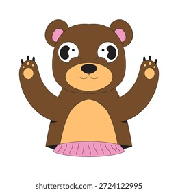 Ilustração de bonitão de boneco animal urso
