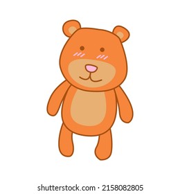 cute animal of bear on cartoon version,vector illustration