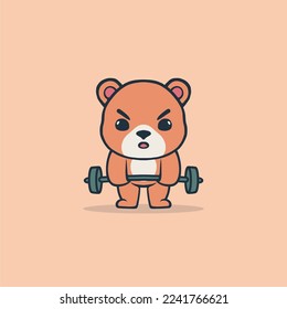 CUTE ANIMAL BEAR VECTOR STOK