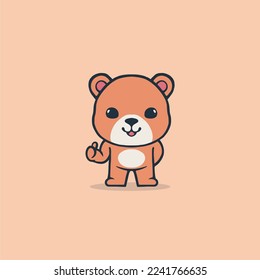 TIRO DEL VECTOR DEL OSO ANIMAL CUTIDO