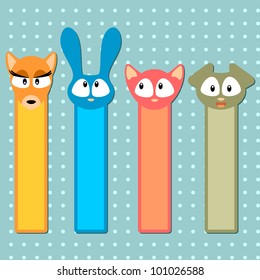 Cute animal bookmarks