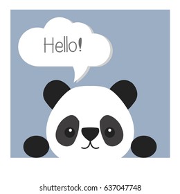 Cute animal card.
