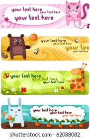 cute animal card set