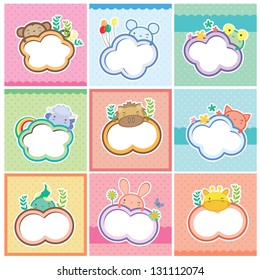 cute animal cards collection