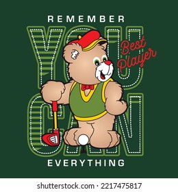 cute animal cartoon all sport winner illustration