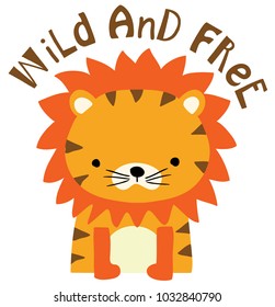 Ilustración vectorial de dibujos animados de animales lindos.