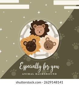cute animal cartoon cartoon background illustration