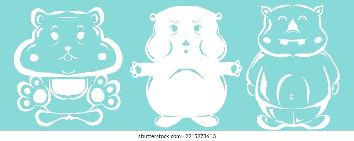 Cute animal cartoon background image suitable for banners, banners or others